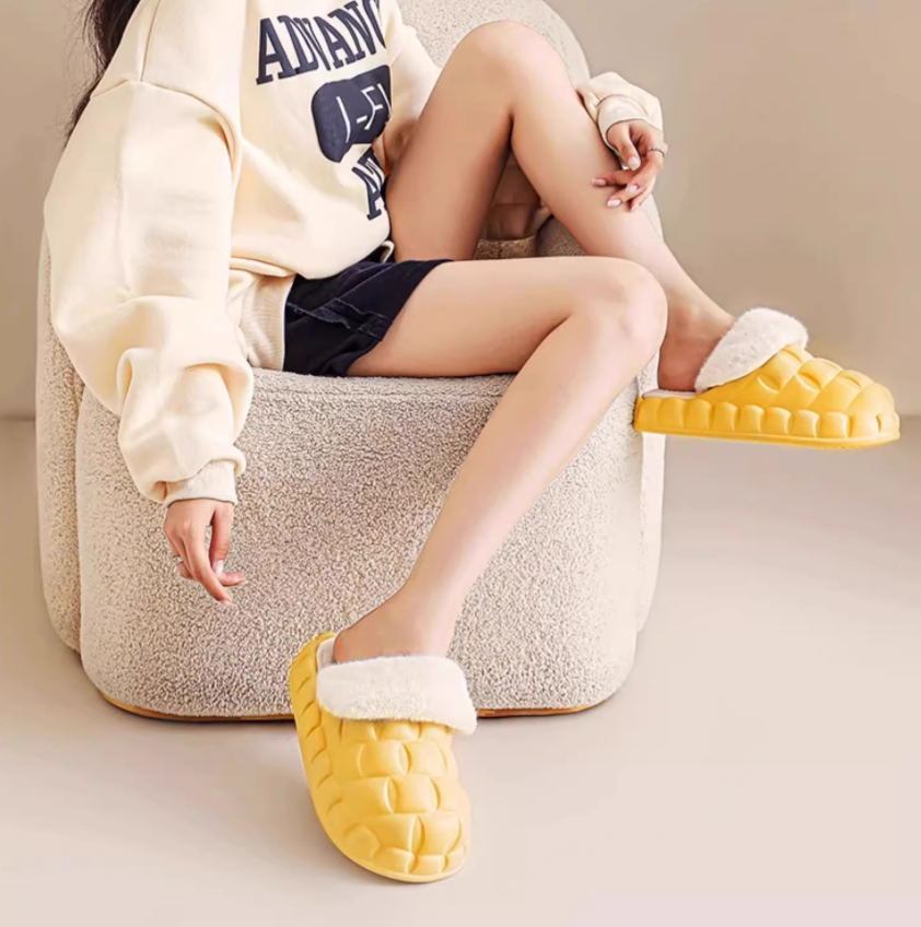踩屎感可拆卸棉拖鞋女冬季防水室內家居厚底防滑情侶家用毛絨保暖棉拖男
